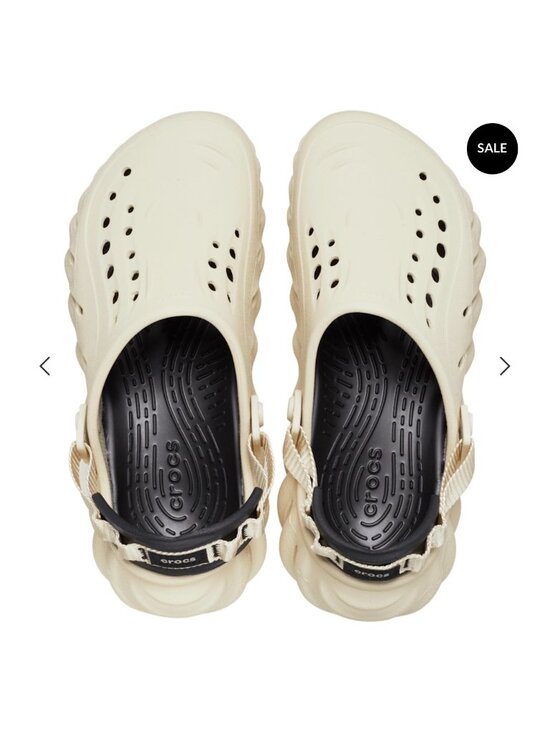 CROCS Platform Echo Clog Mens 13 Beige Comfort Slip On Workwear Casual Slippers main image 4